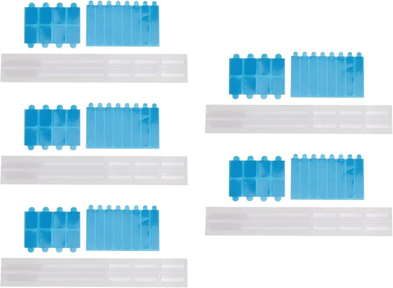 5 Set Black Plastic Slide Mount Adhesive Strips Privacy Screen Replacement For Monitor Laptop - Image 1